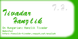 tivadar hanzlik business card